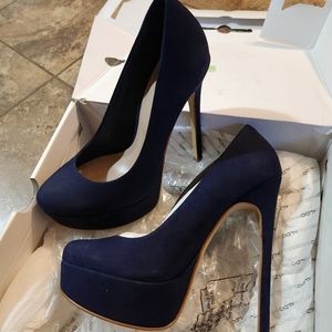 Never worn- Aldo Navy blue heels